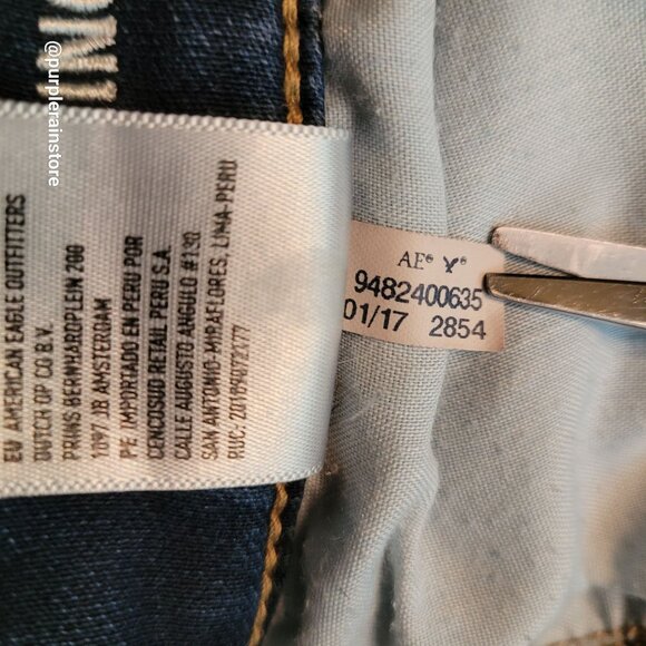 American Eagle Jeans Size 8 R Jegging Crop 360 Super Stretch Dark Wash Denim - Picture 6 of 12